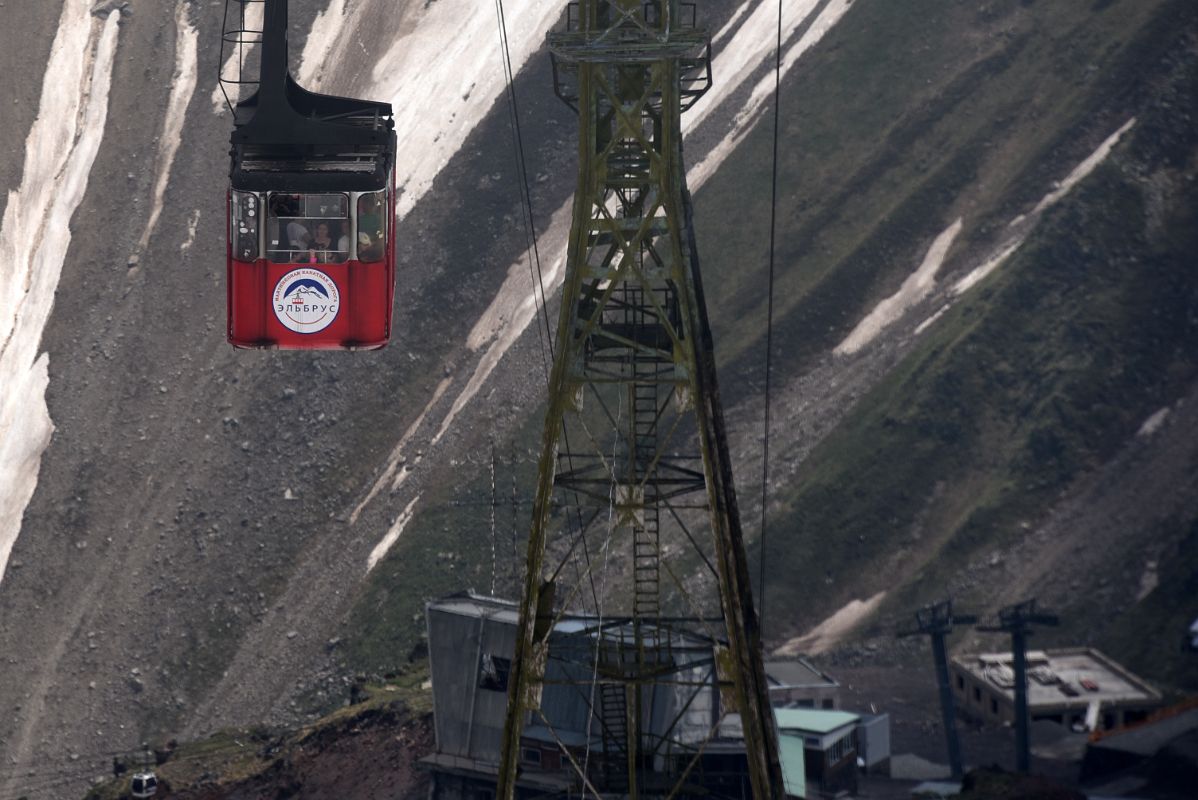 03F Cable Car Between Krugozor And Mir Stations To Start The Mount Elbrus Climb